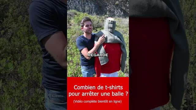 Combien de t-shirts pour arrêter une balle ? (Purement scientifique) #experience