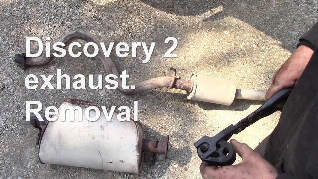 Discovery 2 exhaust testing the rear silencer