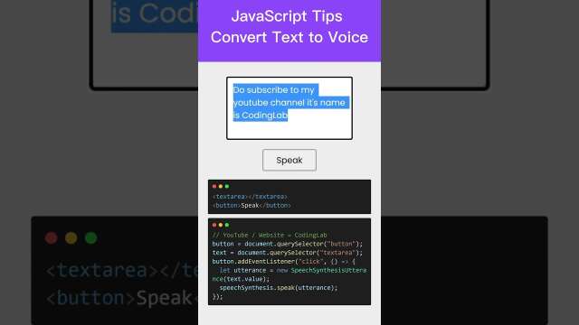 Text to Voice Converter in JavaScript