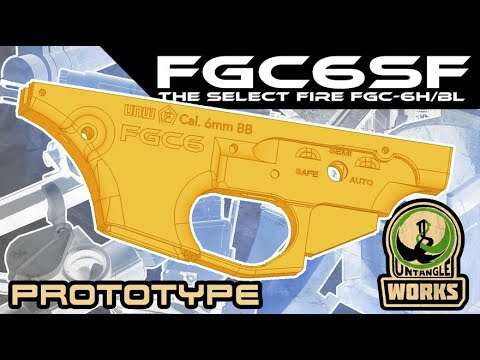 FGC-6SF 3d printable GBB closed bolt select fire airsoft FGC-9 replica prototype