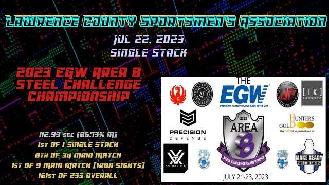 2023 EGW Area 8 Steel Challenge Championship - Single Stack DIVISION WIN!