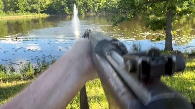 M1 Carbine w/ M3 flash hider POV firing