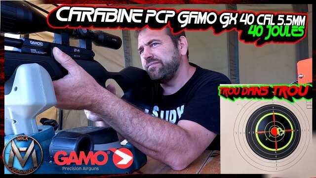Carabine Gamo GX 40 PCP 5.5mm 40 joules extrêmement précise ! pack complet !