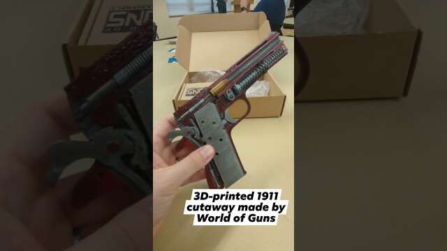 Cutaway 3D-printed 1911!