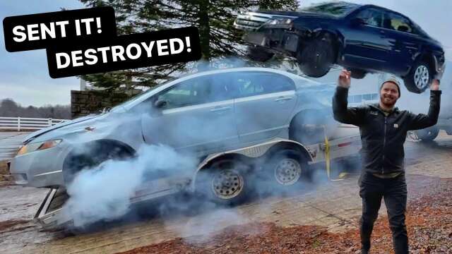 $1300 Honda Civic VS Destroyed Ford JUMP!